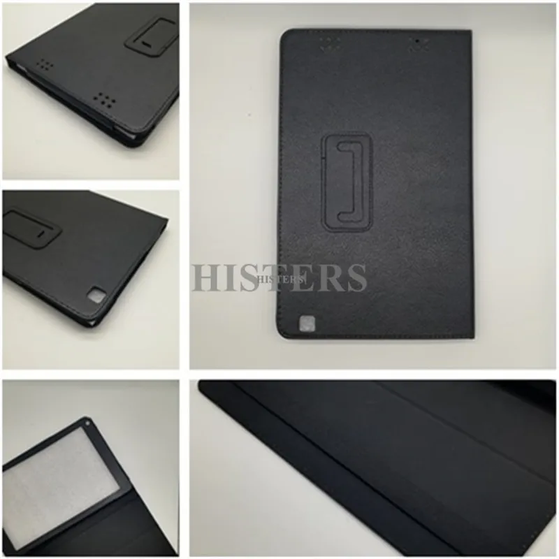 

HISTERS PU Leather Cover for teXet TM-1067 10.1 inch Tablet Folio Stand Protective Case BLACK