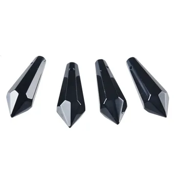 

108PCS/LOT Black 38mm Pointed Beads Pendant Crystal Chandelier Prisms Parts For Wedding Home Decoration