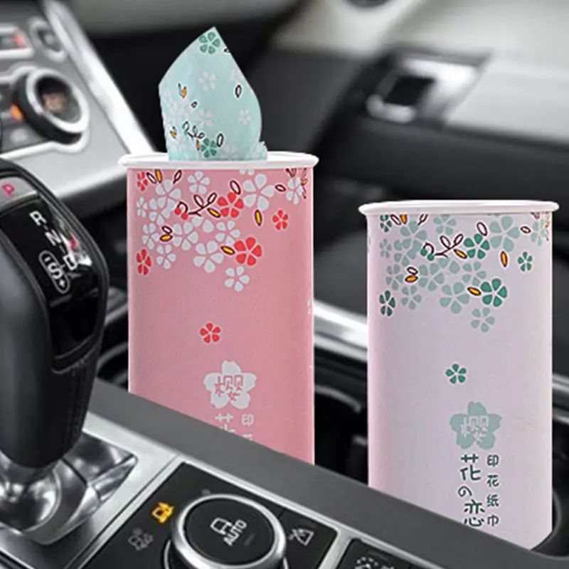 40 раз 3 слоя одноразовые ткани для лица скандинавском стиле цветные Cheery Blossom Путешествия Портативный цилиндр коробка для офиса автомобиля