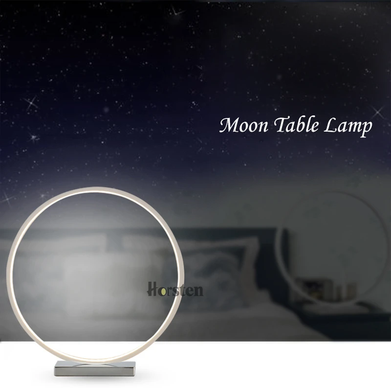 Horsten Nordic Creative Art Decortaion Dimmable LED Table Lamp Minimalism Modern Round Desk Table Light Bedside Lamp Gift (1)