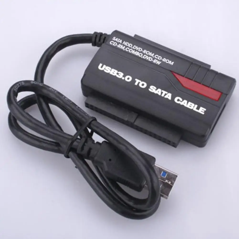 

None USB3.0 High Speed HDD Case Adapter Cable USB3.0 to IDE SATA Adapter Cable One-button Backup Function r10