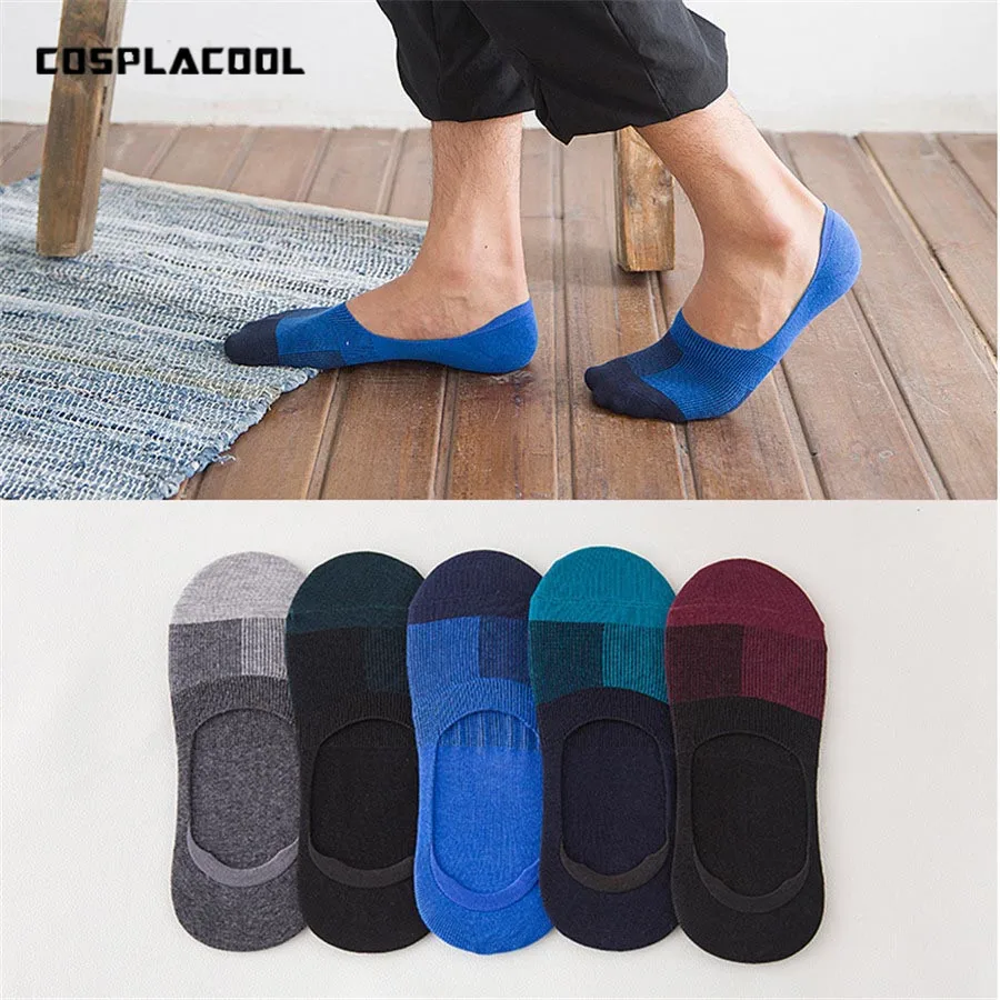 

Summer Man Business Affairs Invisible Socks Slippers Enlarge Code Male Socks Cotton Silica Gel Non-slip Shallow Mouth Socks
