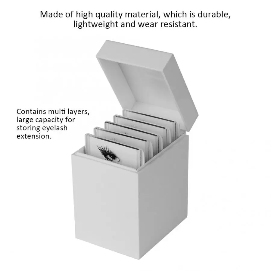 10 слоев коробка для хранения для наращивания ресниц дисплей держатель Чехол Органайзер для макияжа натуральный инструмент для макияжа дисплей для ресниц