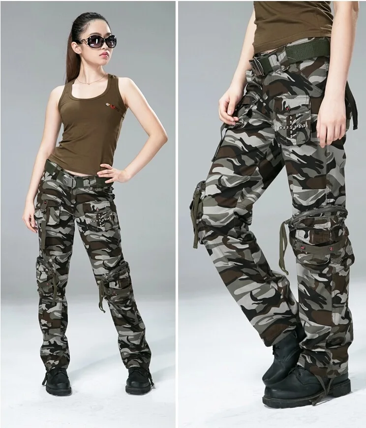 Купить Брюки милитари 包 邮 freeknight 户 外 多 兜 迷 彩 直 筒 显 瘦 长 裤 1015 в интернет-маг
