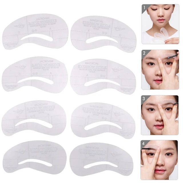 4pcs magic eyebrow stencil makeup styles a stencil for the eye brow makeup template