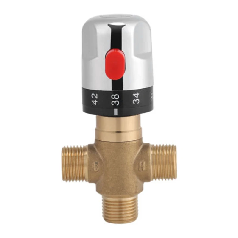 

G 1/2 Water Heater Thermostat Mixing Valve Hot/Cold Temperature Control Mixer