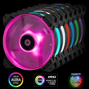 

3pcs Pack with RGB Splitter wire. ID-COOLING SF-12025-RGB RGB Sync with Asus/MSI/Gigabyte motherboards,High Static Pressure,PWM