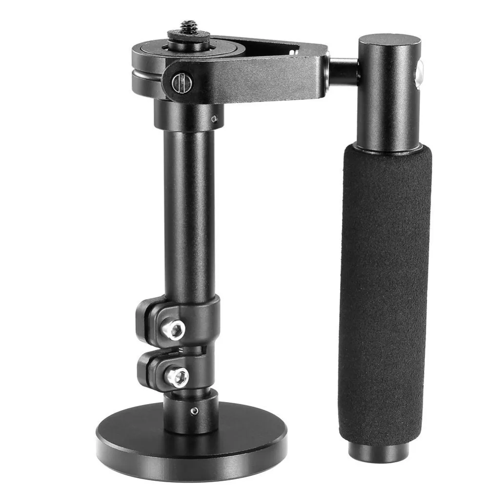  New Aluminum Alloy Mini Handheld Stabilizer Steadicam Camera Stand with 2.2-3.5 Inch Cellphone Adap