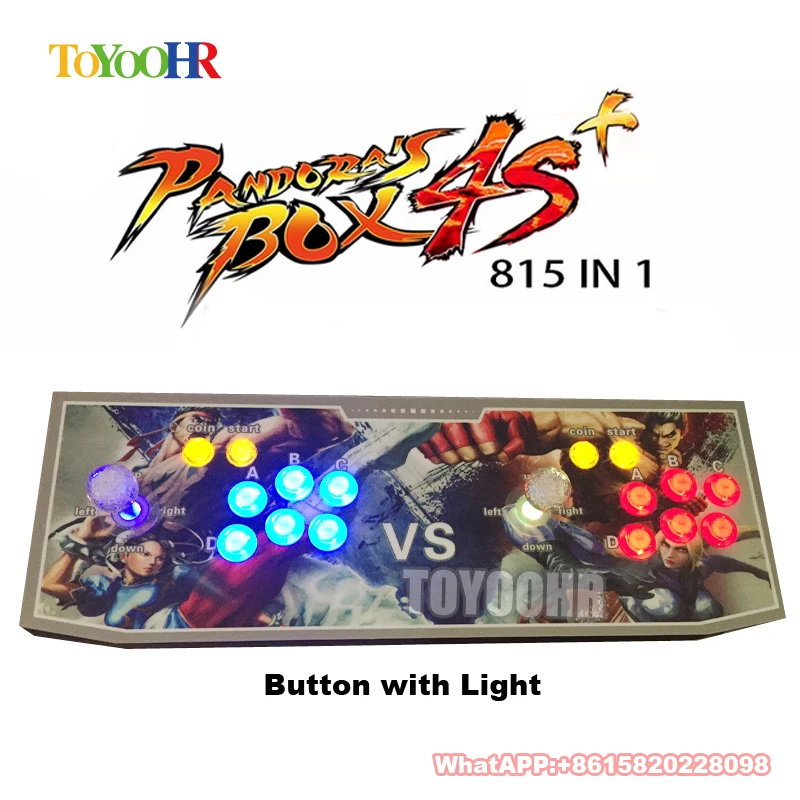 

815 Games Arcade Game Sanwa Joystick Console With Flash Buttons Pandora Box 4s VGA