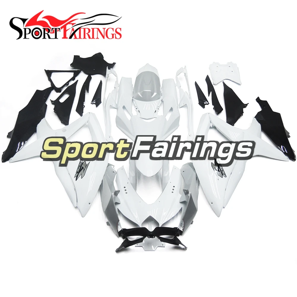 

ABS Plastic Complete Fairings For Suzuki GSXR600-750 GSXR750 K8 Year 2008 2009 2010 Injection Fairing White Silver Black Covers