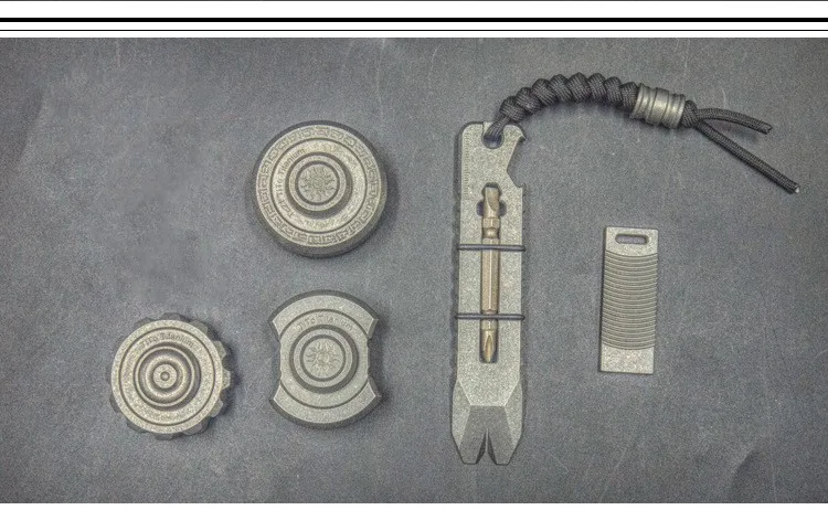 Титановый сплав лома Многофункциональный титановый лом открывалка для бутылок открытый инструмент Отвертка Титан EDC TC21 лом