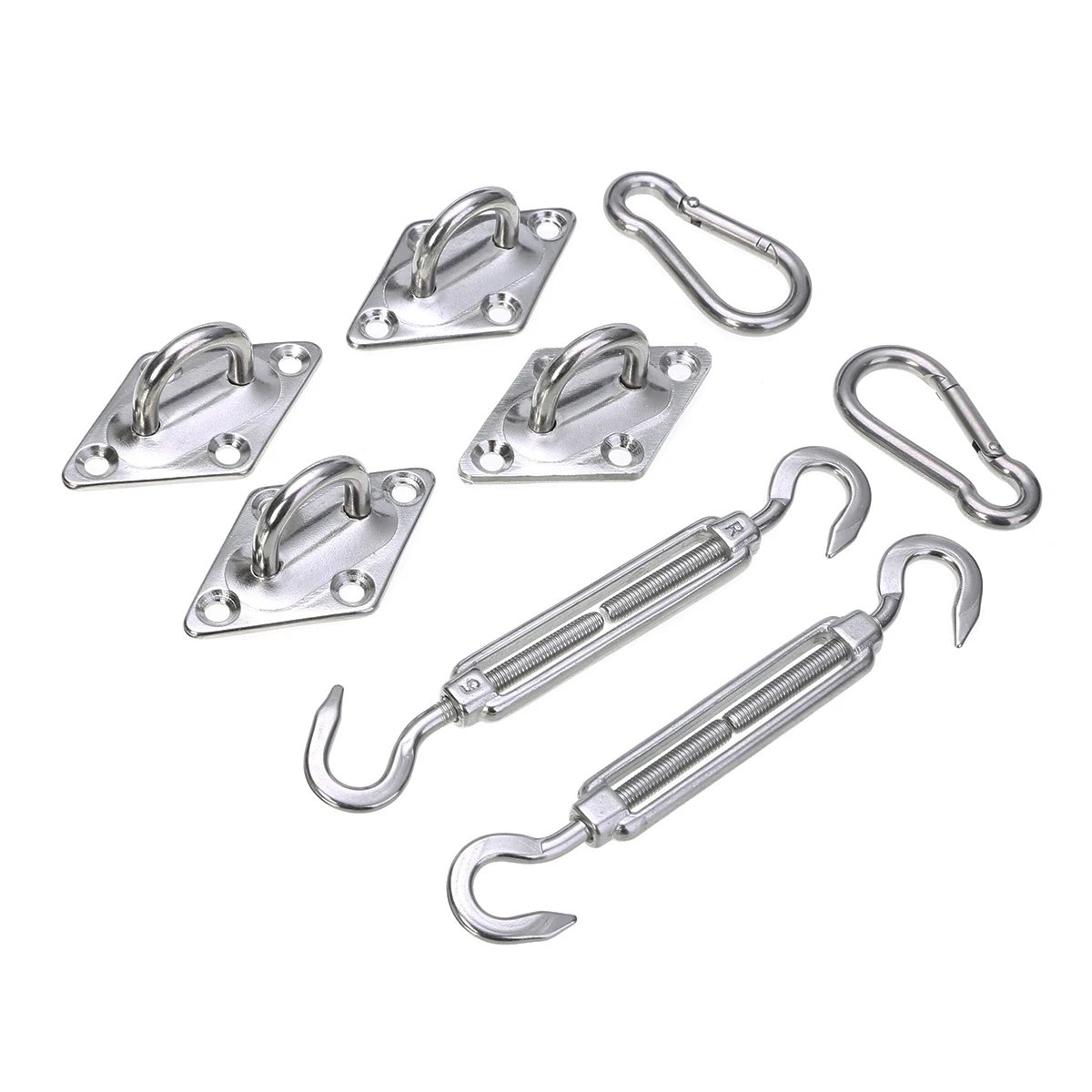 

8PCS Sunshade Sail Hardware Mounting Set Stainless Steel Turn buckle kit Hardware Acessory Durable MAYITR