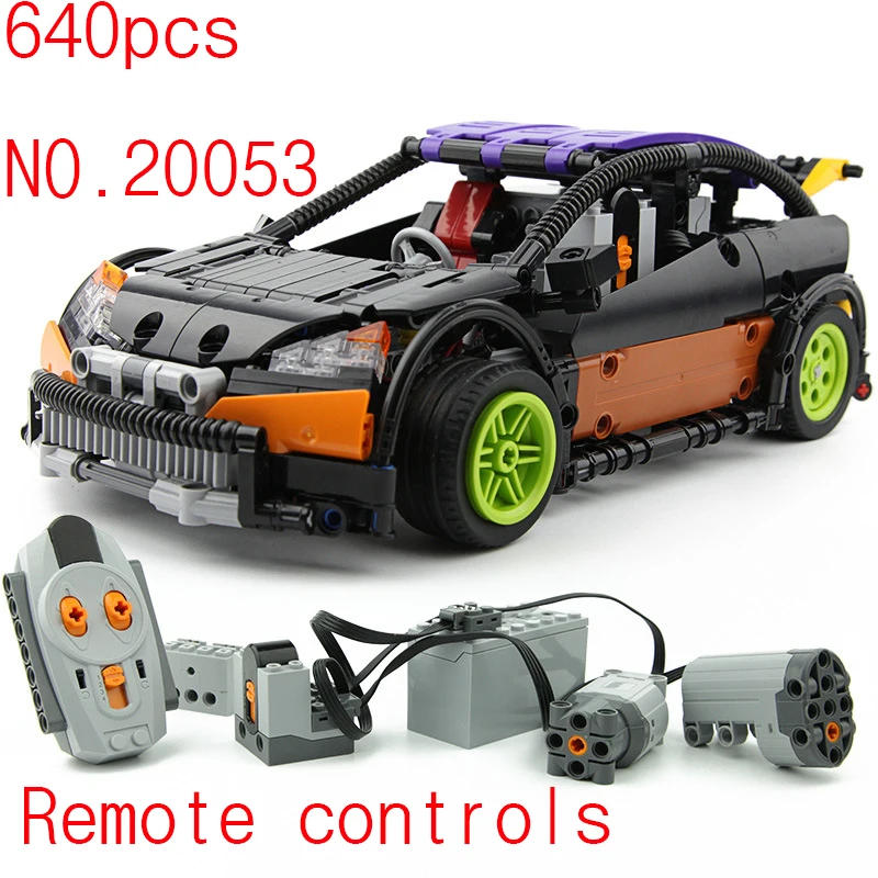 

New Model building kits compatible with lego CITY 640PCS The Hatchback Type RC 3D blocks Educational toys hobbies for children