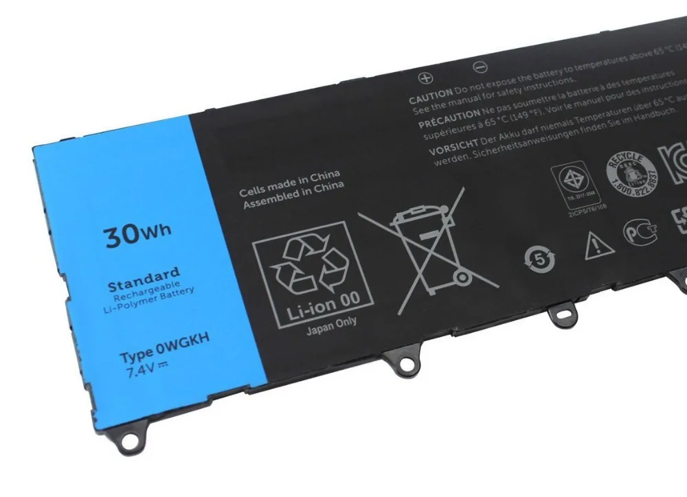 7,4 V 30Wh/3850 mAh Подлинная Оригинальная батарея(0 WGKH) для ноутбука Dell Latitude 10e H91MK Y50C5 OWGKH