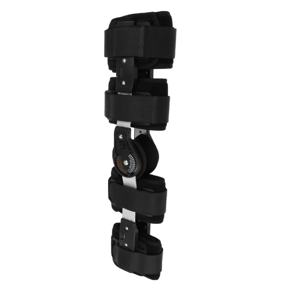 Hinged Knee Support with Adjustable Strapping Stabilizer Pad Orthosis Splint Wrap Orthopedic Guard Protector