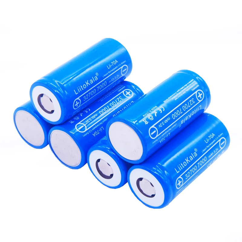 6 шт LiitoKala lii-70A 32700 lifepo4 батарея 7000mah 3,2 V LiFePO4 аккумуляторная батарея с плоским верхом для фонарика 32700 батарея