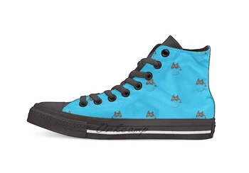 

Pocket Toothless Casual High Top Canvas shoes sneakers Light Walking Shoes