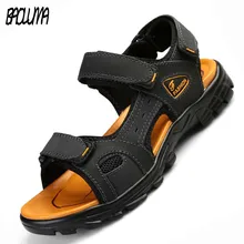 Новые летние мужские сандалии из спилка, деловая повседневная обувь, мужские пляжные сандалии в римском стиле, мужские летние кроссовки