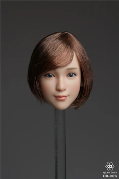 

Custom 1/6 Asian beauty Female Head Carving Girl Head sculpt For pale skin seamless Body figure collector toy DR-007 A/B/C