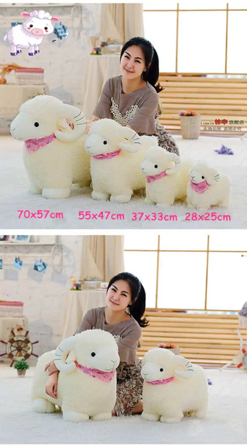 cute sheep plush toy giant animal sheep doll kawaii alpaca dolls  accompanying toys pillow for girl gift decoration DY50665 (19)