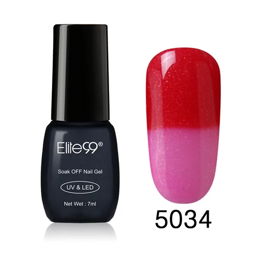 Elite99 новейший меняющий цвет лак для ногтей Хамелеон замочить от изменения температуры гель для ногтей Lacqure специальный дизайн ногтей маникюр - Цвет: 5034