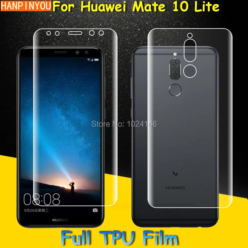 

Front / Back Full Coverage Clear Soft TPU Film Screen Protector For Huawei Mate 10 Lite ,Cover Curved Parts (Not Tempered Glass)