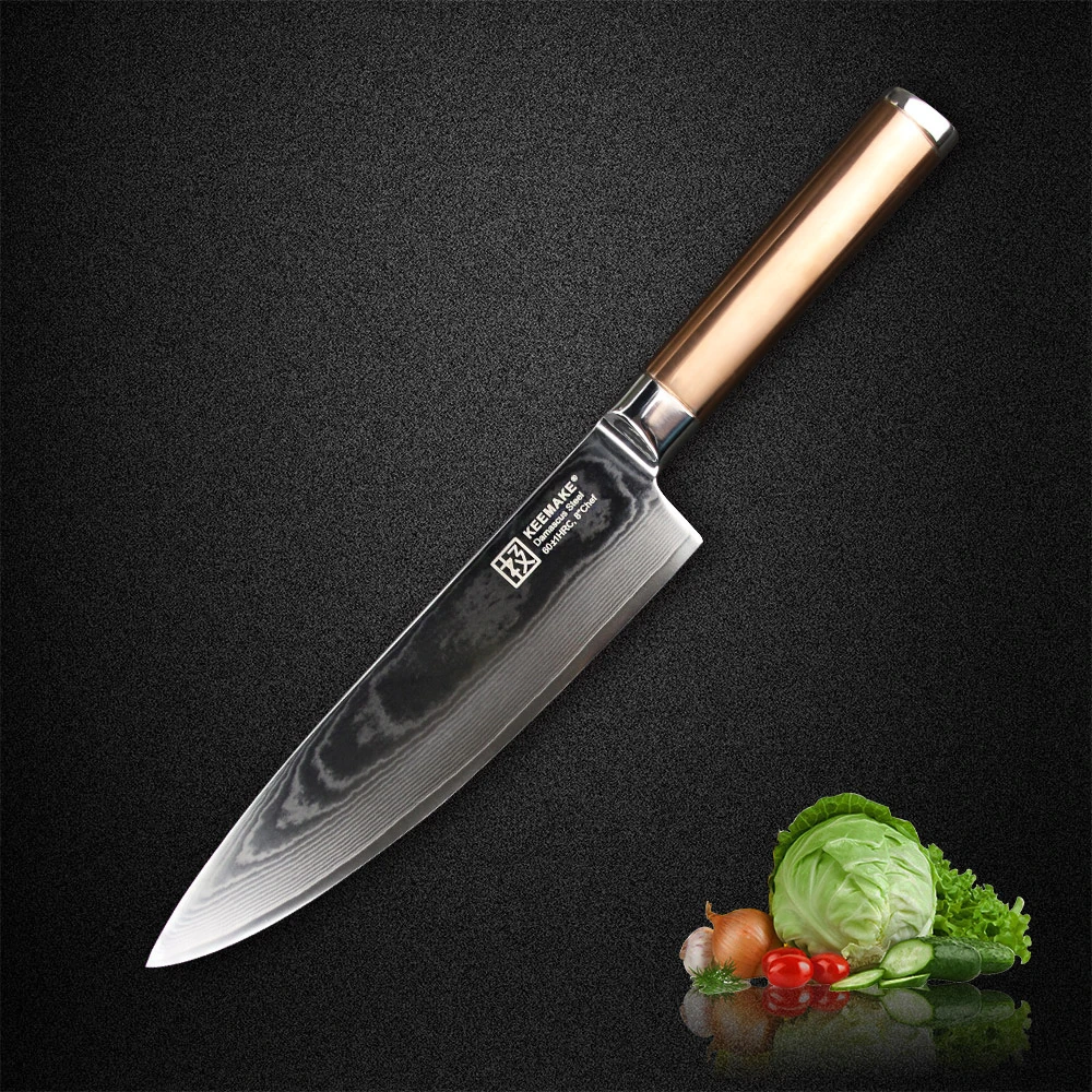 SUNNECKO 8" inches Chef Knife Japanese VG10 Steel Damascus Cutter Tools