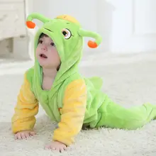 2016 Spring New Style Kawaii Cartoon Baby suits Newborn Flannel Animal Rompers 0-3 Years Kid Home Wear Soft Cute Jumpsuits