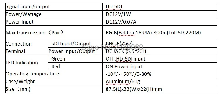 SDI сплиттер коаксиальный EXTENDER SPLITTER ретранслятор, SDI Extender через коаксиальный расстояние до 500 м, поддержка SD/HD-SDI, 720 P, 1080 P