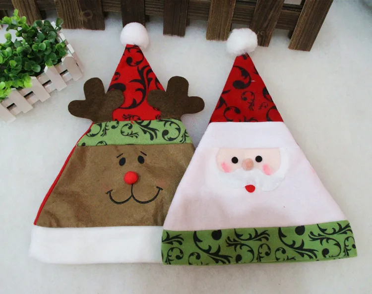 1 шт. Рождество Санта Клаус снеговик лося красные шляпы шапки для взрослых и детей Рождественский Декор новогодние подарки набор для домашней вечеринки