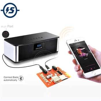 

Wireless Bluetooth Audio Receiver Board Module 5V For Automotive Audio With Stereo Amplifier Headphone USB Adapter