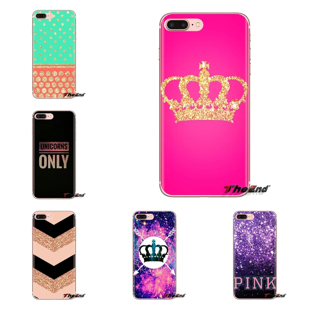 glitter queen king pink Soft Transparent Cover For HTC One U11 U12 X9 M7 M8 A9 M9 M10 E9 Plus Desire 630 530 626 628 816 820 830 |