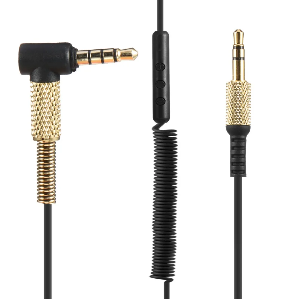Аудио aux кабель для Marshall наушники с микрофоном Монитор шнур для наушников с удаленный микрофон Регулятор громкости для Apple samsung