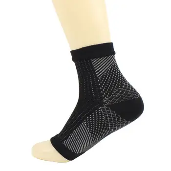 

1Pair/2pcs Men Anti Fatigue Open Toe Pilates Compression Short Socks Gym Fitness Ankle Sleeve Arch Support Pain Relief Elastic
