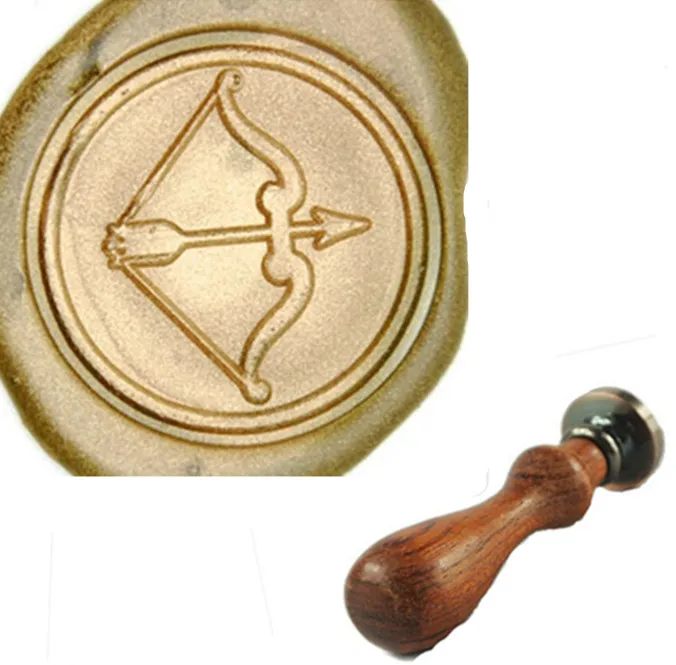 1 wax seal stamp Набор восковой печати для стрельбы из лука, винтажная сургучная печать бейджа комплект печатей восковой набор инструмент подарок, на заказ - Цвет: 1 wax seal stamp