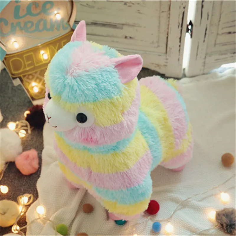 

1pc 35cm Kawaii Rainbow Alpaca Plush Sheep Toy Japanese Soft Plush Alpacasso Baby Plush Stuffed Animals Kids Child Birthday Gift