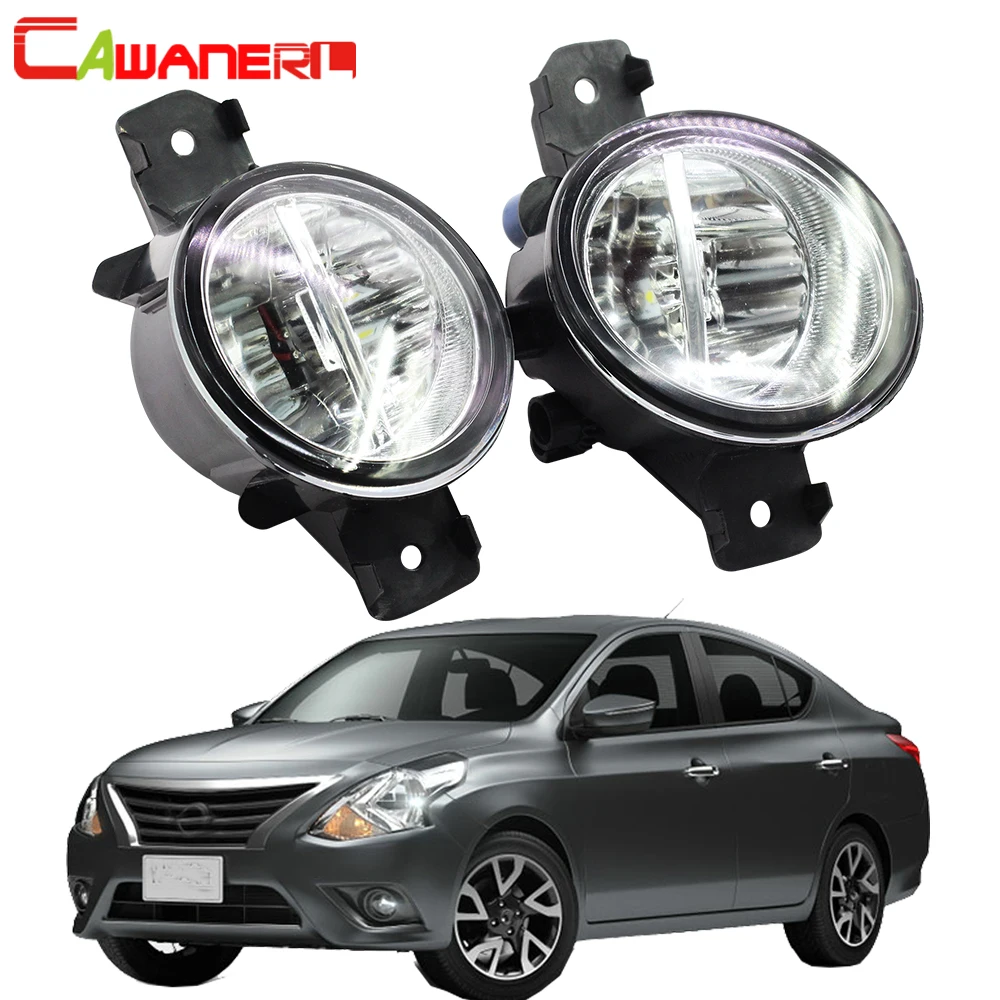 

Cawanerl For Nissan Versa 2012 2013 2014 2015 Car Styling H11 4000LM LED Light Right + Left Fog Light Daytime Running Light 12V
