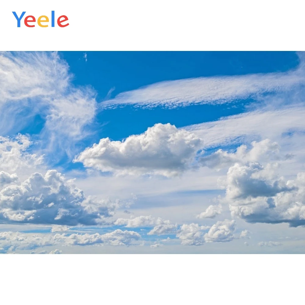 

Yeele Blue Cloud Sky Baby Girl Show Angle Fly Scenery Wedding Photography Backgrounds Photographic Backdrops For Photo Studio