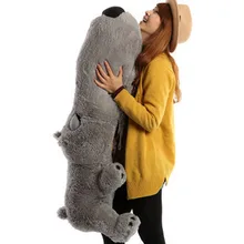 Огромный большой головой плюшевые игрушки собаки серая собака подушка большой лежа повезло собака кукла подарок около 160 см