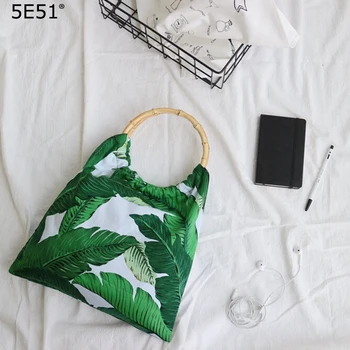 

Reticule shopping bag canvas/ flower printed 33X29cm/Many uses