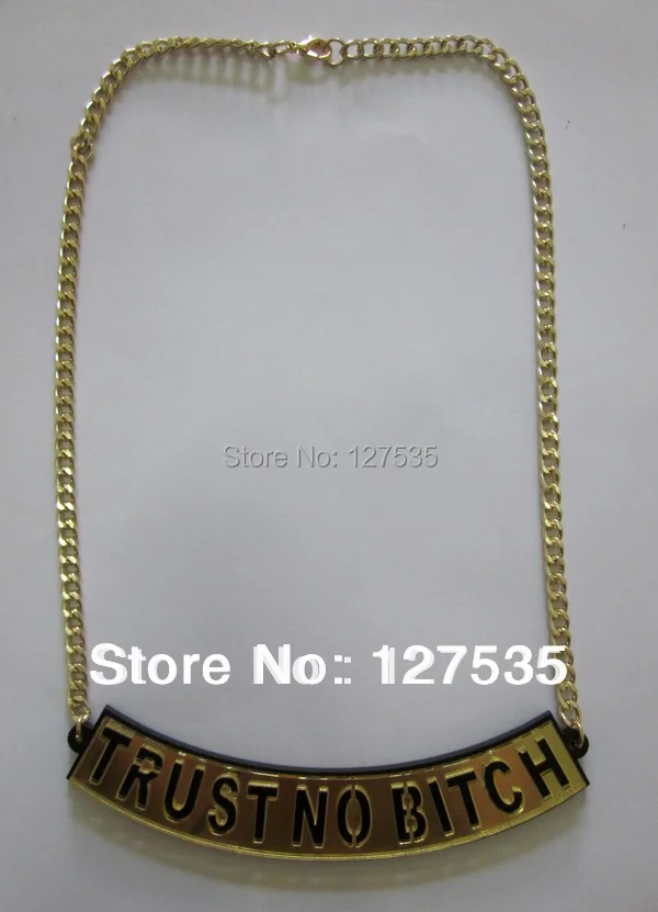 Модное акриловое ожерелье с буквами алфавита без Суки|trust no bitch|letter necklacealphabet necklace |