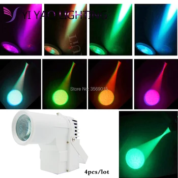 

4PCS/LOT 10W LED Spotlight Projector with Mount Effect Pinspot Stage Beam Light for