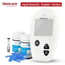 Мг/дл против ммоль/л) Sinocare Safe-Accu измеритель уровня глюкозы в крови и 50 тест-полосок Lancets Glm точный глюкометр тест на диабет er измеритель сахара