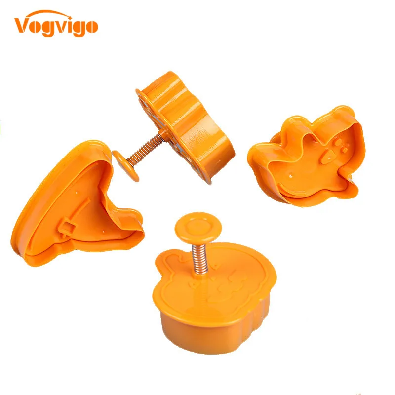 

VOGVIGO Plum Helloween Cookie Cutter Fondant Biscuit Mold 3Pcs/Set Plunger Sugarcraft Cake Tools Decorating Cake Decorating Tool