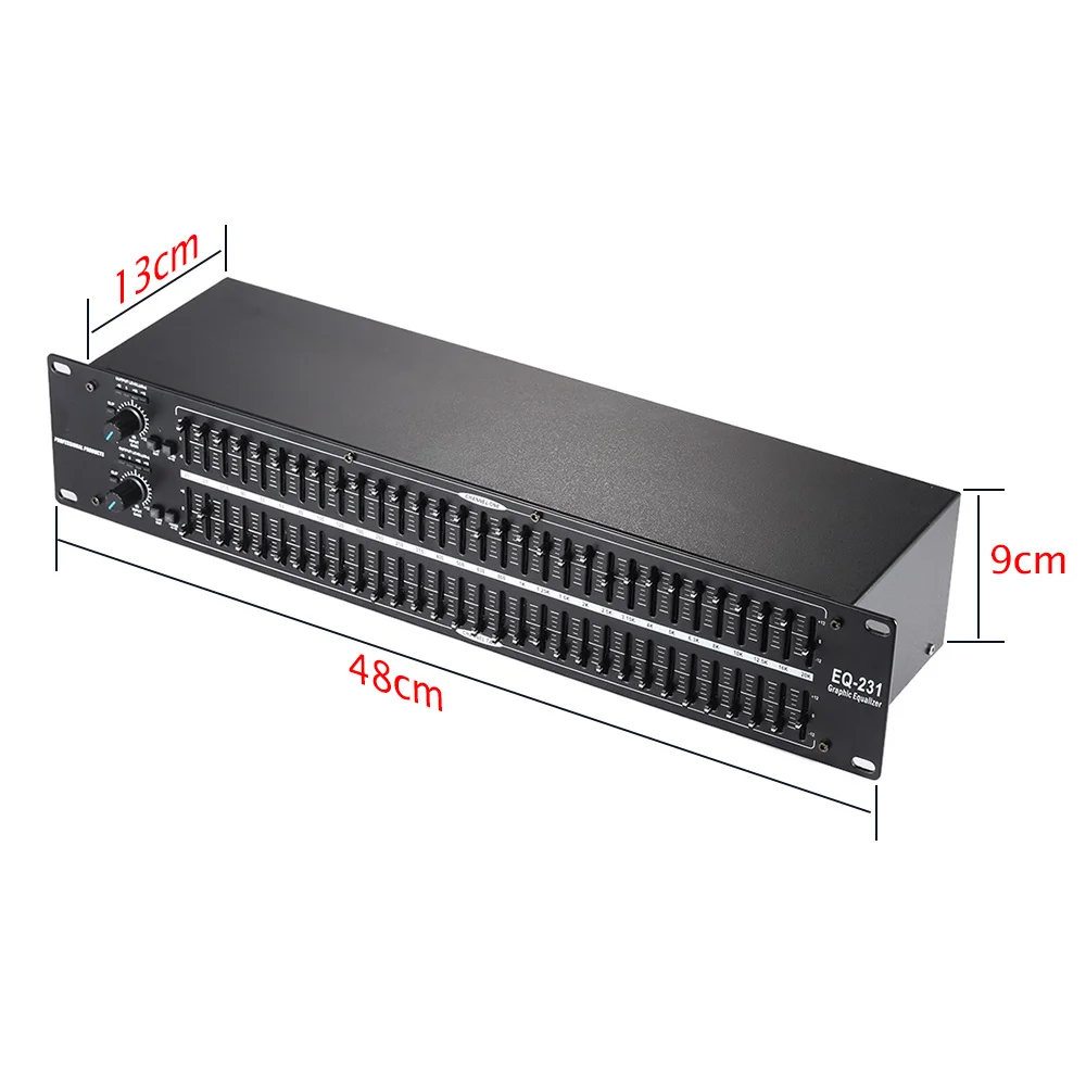 Ammoon высокое качество eq-231 двухканальный 31-полосный эквалайзер 2u стойку на Aliexpress Китай