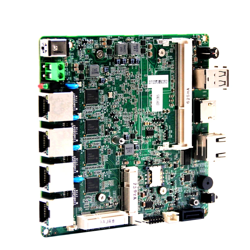 Nano 12*12 см промышленная мини плата для ПК с Baytrail E3845/J1900 4 * Lan 2 USB Wifi/3G EMMC/SSD/HDD