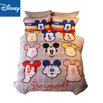 

Disney mickey mouse comforter bedding set for children bed decor double size duvet covers queen bedspread flat sheet 4/5pcs new