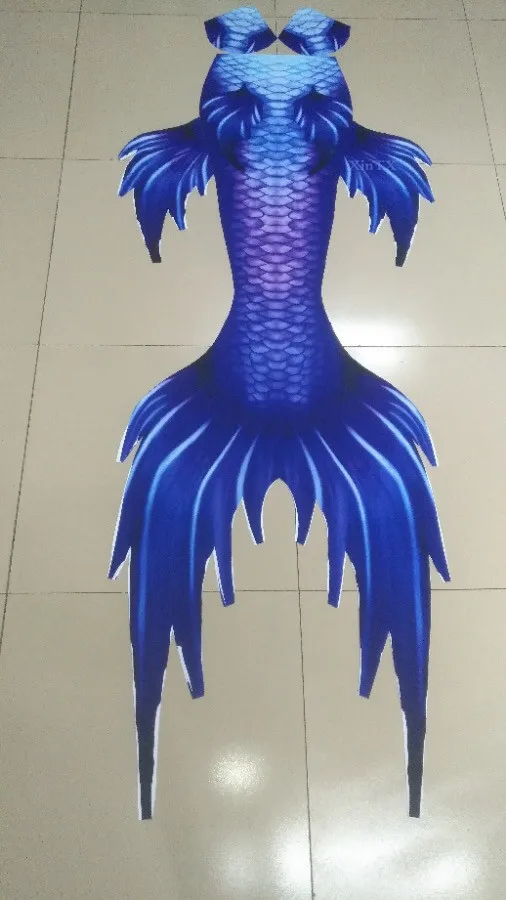 

Kids Women HD printing Mermaid Tail with Monofin Customized Bikini Swimsuit Costume Swimsuit Cosplay Costumes