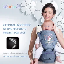 Bebear new hipseat for prevent o-type legs lovely unicorn 6 in 1 Ergonomic baby carriers backpacks manduca save effort kid sling
