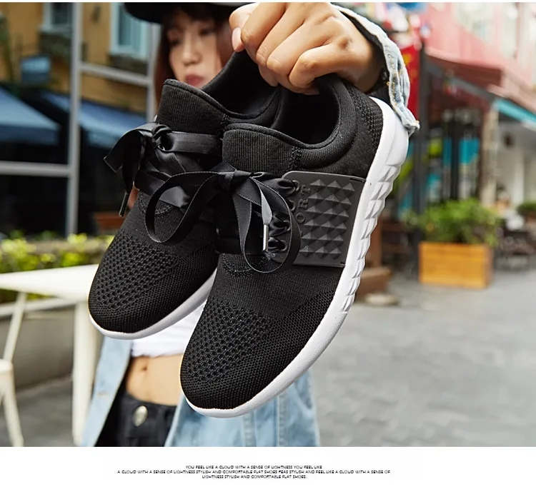 Женская дышащая обувь из сетчатого материала; tenis feminino; Повседневная обувь без застежки; легкие женские вулканизированные кеды; женская обувь